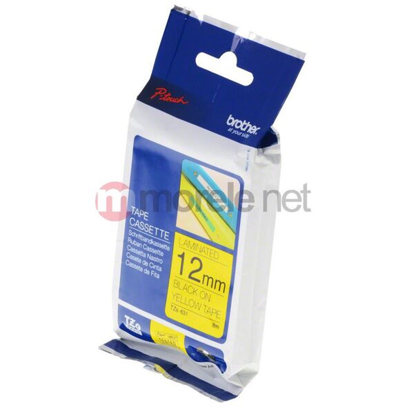 Brother ταινία TZE-631 (μαύρο σε κίτρινο)