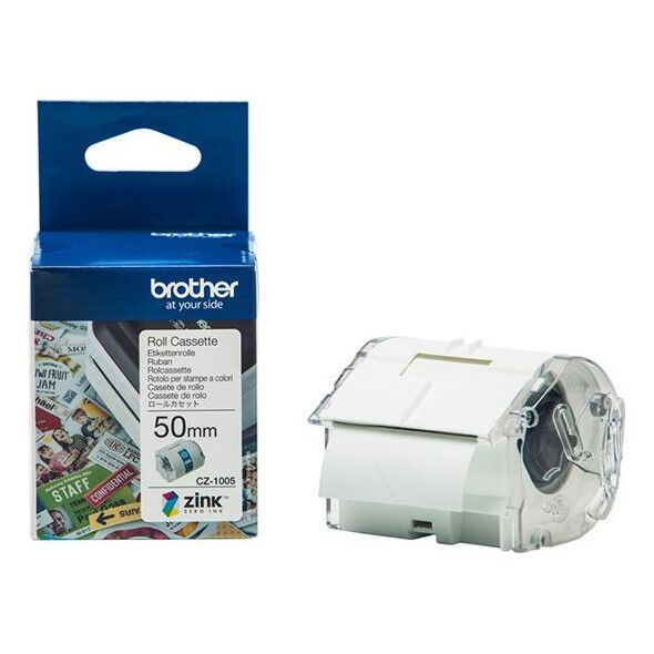 Brother Χάρτινη ταινία 50mm x5m λευκή CZ1005 για εκτυπωτή VC-500W