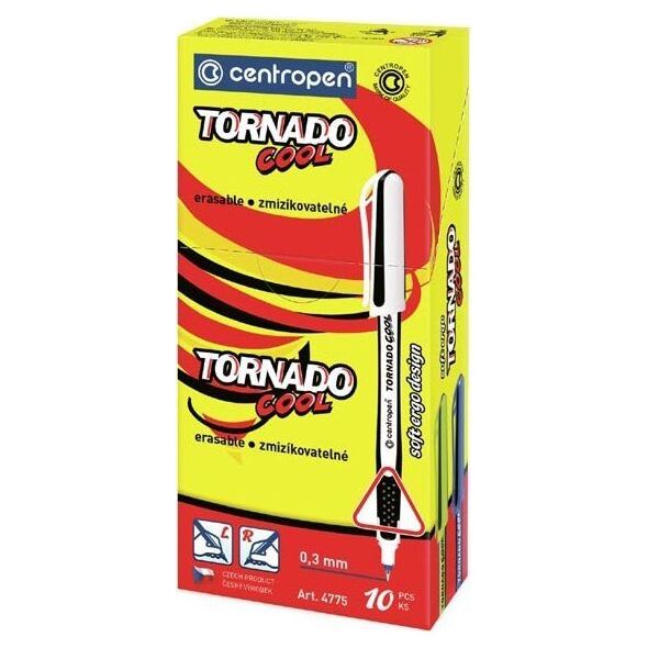 Centropen Centropen, σετ Tornado 4775, μπλε, 10τμχ, 0.3mm, σβήσιμο, COOL