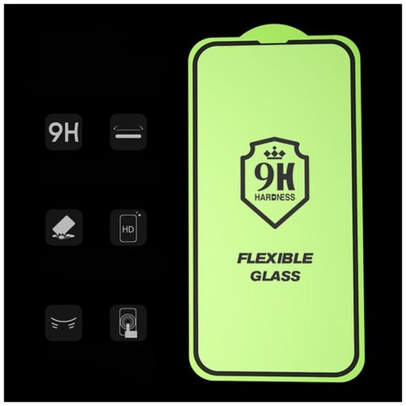 Bestsuit Υβριδικό γυαλί Bestsuit Flexible 5D Full Glue για iPhone 16 Pro μαύρο