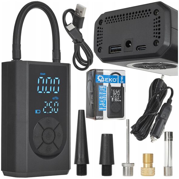 Φορητός αεροσυμπιεστής ποδηλάτου/αυτοκινήτου 4000mAh 84W (30)