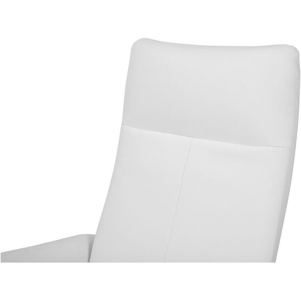 Beliani Πολυθρόνα ανακλινόμενη από οικολογικό δέρμα λευκή PRIME