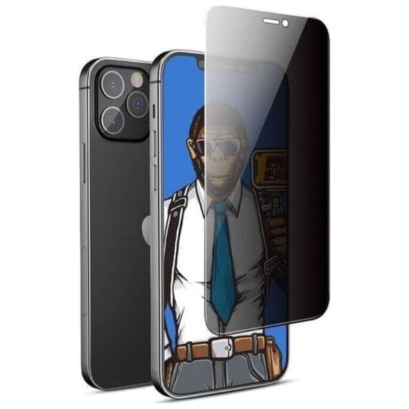 Blueo Γυαλί Ασφαλείας 5D Mr. Monkey Glass - Apple iPhone 16 Pro Max μαύρο (Ισχυρή Ιδιωτικότητα)