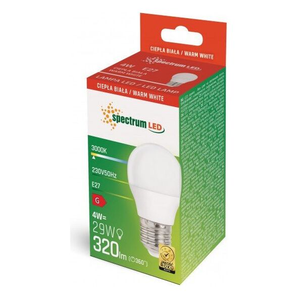 ΛΑΜΠΑ LED E27 P45 4W 3000K 320LM