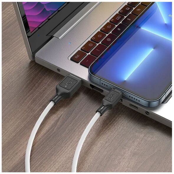 Καλώδιο USB Hoco HOCO καλώδιο USB A σε Lightning 2,4A X90 1 m λευκό