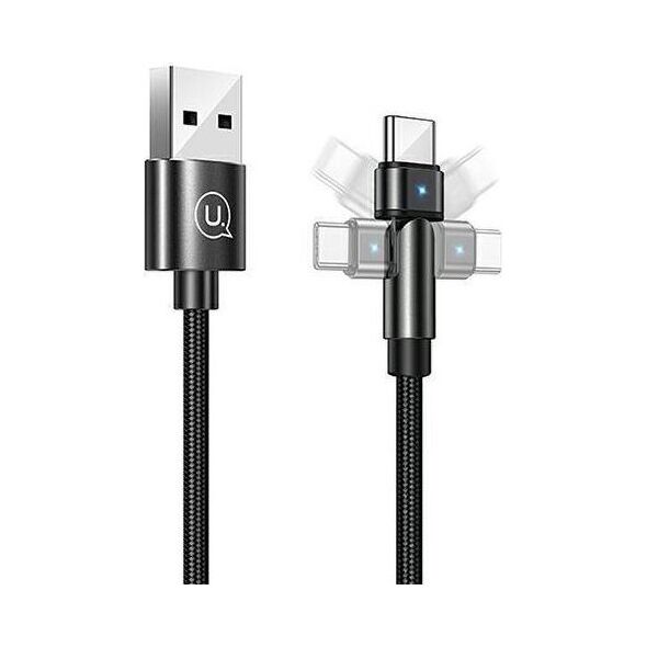 Καλώδιο USB Usams USB-A - USB-C 1 m Μαύρο (US-SJ477)