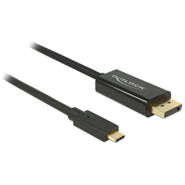 Καλώδιο USB Delock USB-C - DisplayPort 2 m Μαύρο (85256)