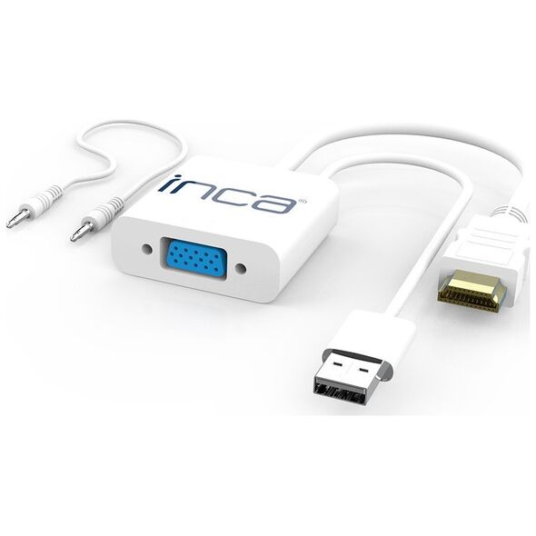 Προσαρμογέας AV Inca Inca IVTH-01 εξωτερική κάρτα γραφικών usb Λευκός