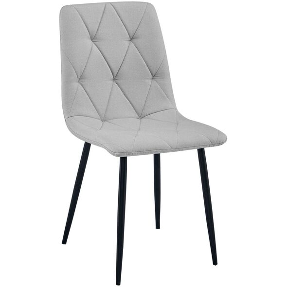 Καρέκλα LIBRA - ανοιχτό γκρι υλικό / μαύρα πόδια x 1