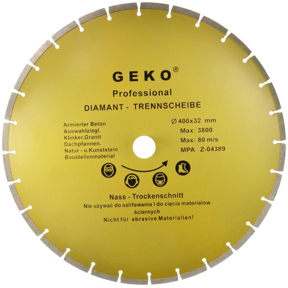Geko Διαμαντόδισκος 400x8x32mm τμήμα.GEKO PROFI(10)