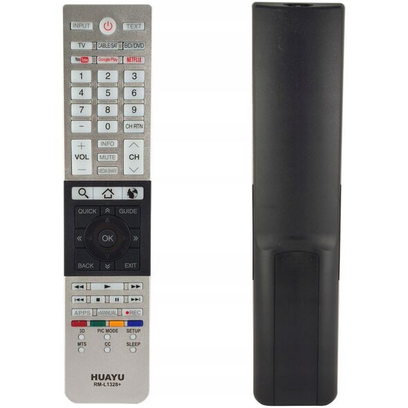 Lamex LXH1328 TV remote control Toshiba LCD 3D / Netflix / RM-L1328
