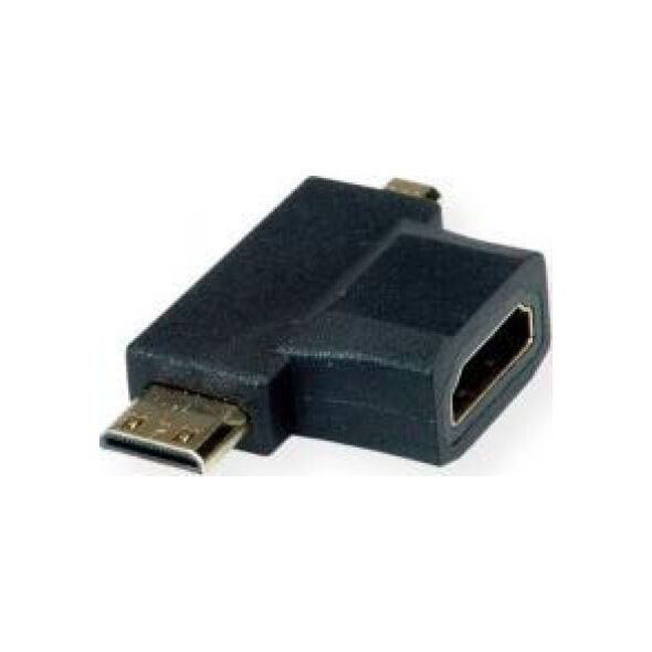 Προσαρμογέας AV Value HDMI Micro - HDMI Mini - HDMI μαύρο (12.99.3166)