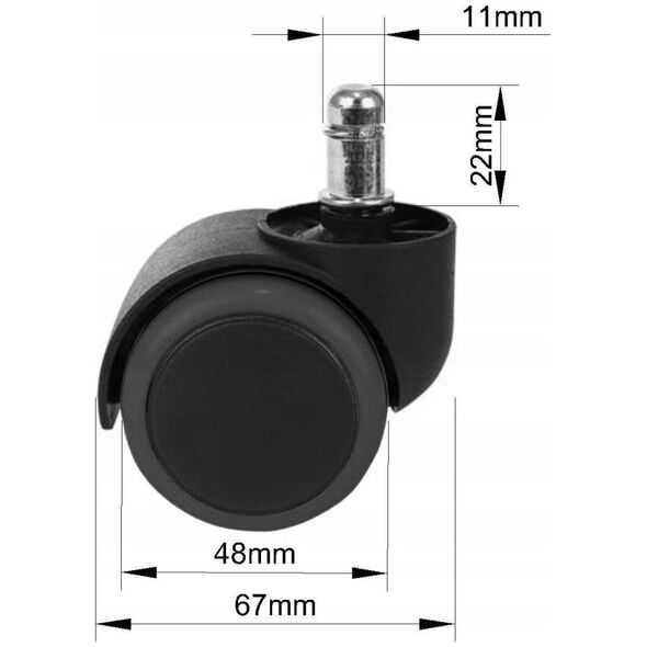 Topeshop ΛΑΣΤΙΧΕΝΙΟΙ ΤΡΟΧΟΙ ΚΑΟΥΤΣΟΥΚ ΓΙΑ ΠΕΡΙΣΤΡΕΦΟΜΕΝΗ ΚΑΡΕΚΛΑ ΜΑΥΡΟΙ