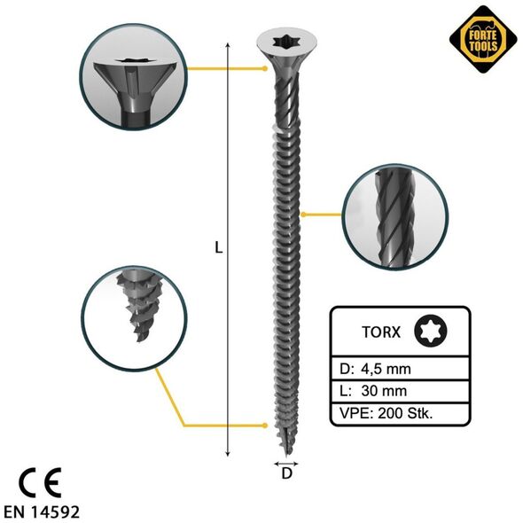ΒΙΔΑ ΓΙΑ ΝΟΒΟΠΑΝ T20 4.5X30 ΛΕΥΚΟ ZN(200)