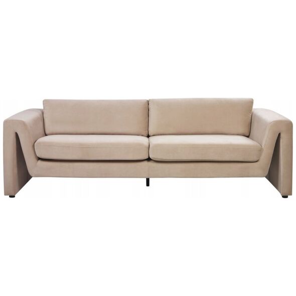 Καναπές Beliani Beige βελούδινο MAUNU Lumarko! 13300687 4255664853158