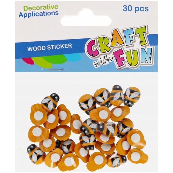 ΔΙΑΚΟΣΜΗΤΙΚΟ ΞΥΛΙΝΟ ΜΕΛΙΣΣΑ 15MM 30ΤΕΜ SPRZ Craft with Fun