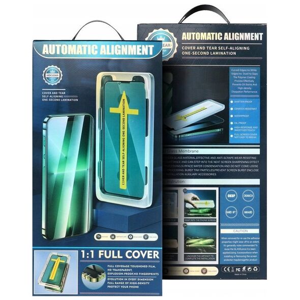 5D Full Glue Tempered Glass - για iPhone 17 Air μαύρο + εφαρμογέας