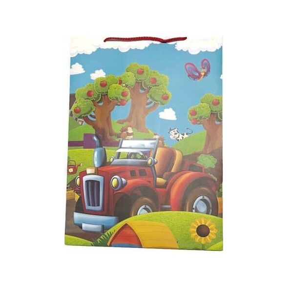 JU-PITER Διακοσμητική τσάντα δώρου 4 σχέδια 26x32x25cm JP 4606A φαρδύς πάτος mix τιμή ανά 1 τεμ