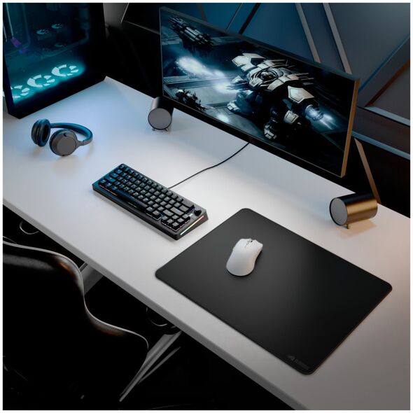 Glorious Gaming Glorious Mouse Pad 2 XL - Ραμμένο - Μαύρο, Μαύρο, Μονοχρωματικό, Ύφασμα, Καουτσούκ, Αντιολισθητική βάση, Gaming mouse pad