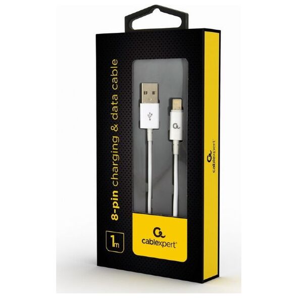 Καλώδιο USB Gembird USB-A - Lightning 2 m Λευκό (CC-USB2P-AMLM-2M-W)