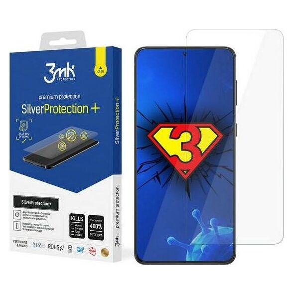 3MK 3MK Silver Protect+ Sam G996 S21+ Αντιμικροβιακό Υγρό Εγκατεστημένο φύλλο 7701782 5903108340960