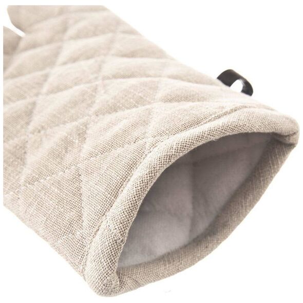 Excellent Houseware Προστατευτικό γάντι κουζίνας από βαμβάκι σε μπεζ χρώμα 32x18 cm