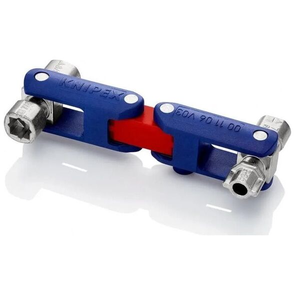 KNIPEX KNIPEX Κλειδί ελέγχου ντουλαπιού με διπλή άρθρωση, κλειδί υποδοχής (μπλε/κόκκινο, συνολικό μήκος βραχίονα 97mm)