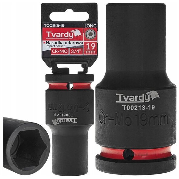 Μακριά καρυδάκι κρούσης 3/4" 6-γωνιακό 19mm CR-MO (1/20)