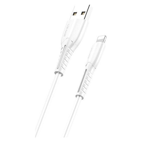 Καλώδιο USB Usams USB-A - Lightning 1 m Λευκό (63867-uniw)