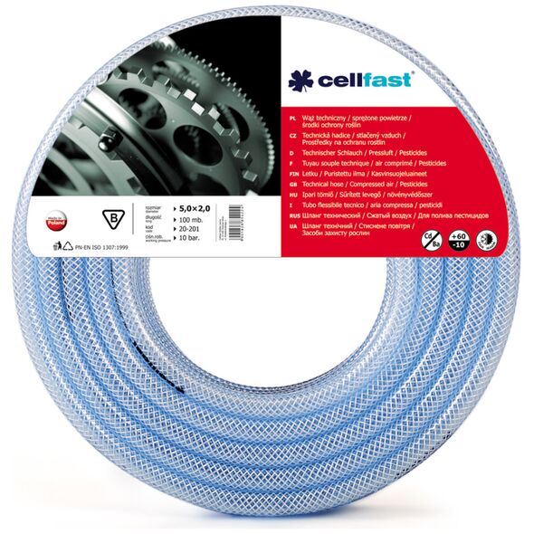 Cellfast Τεχνικός σωλήνας 16x3mm για φυτοφάρμακα/ πεπιεσμένος αέρας 50m - 20-207