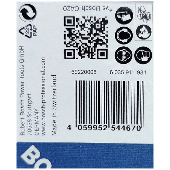 Bosch Bosch Expert C470 sanding sheet, 125mm, K150 multi-hole (50 pieces, for eccentric sanders)