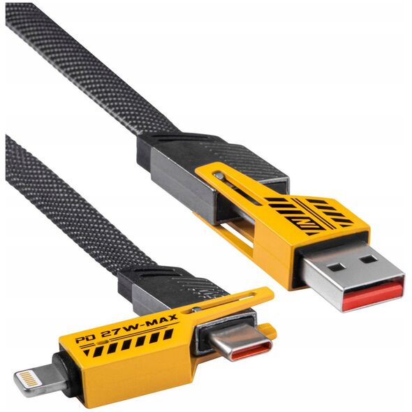 Καλώδιο USB A + USB τύπου C / USB τύπου C + Lightning 1μ AK-USB-57 65W