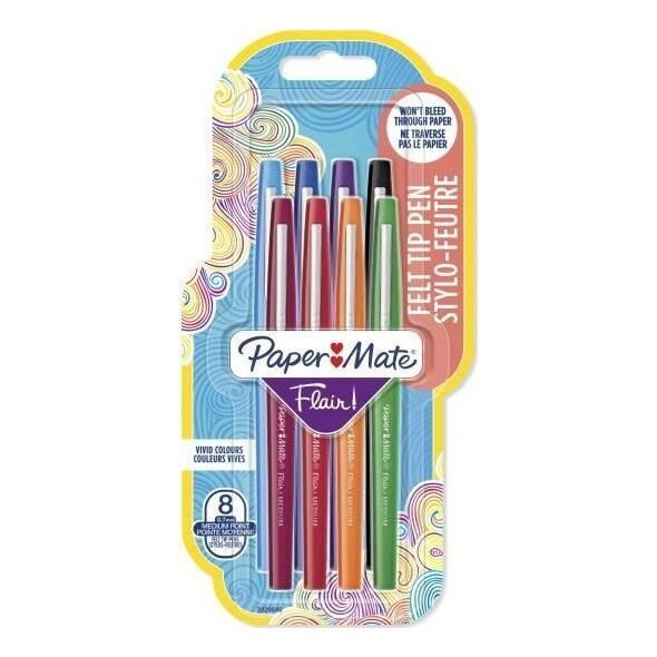 Paper Mate PAPER MATE Faserschreiber Flair 8er Candy Pop M 0.7 mm Blister