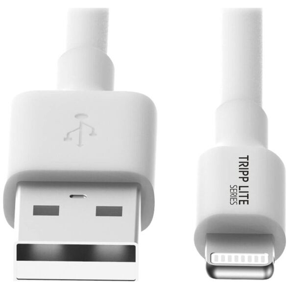 Καλώδιο συγχρονισμού/φόρτισης USB-A σε Lightning Eaton Eaton Tripp Lite Series (M/M) - Πιστοποιημένο MFi, Λευκό, 6 ft. (1,8 m) - Καλώδιο δεδομένων/ρεύματος - USB αρσενικό σε Lightning αρσενικό - 1,83 m - λευκό 13360441 37332182180