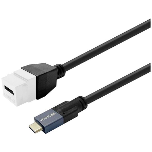 Θηλυκό USB-C Keystone White σε αρσενικό USB-C