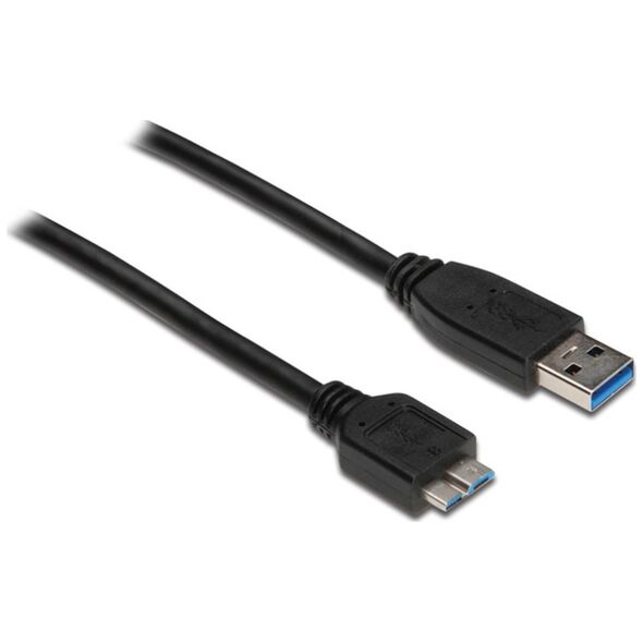Καλώδιο USB Alcasa USB-A - micro-B 0.5 m Μαύρο (2710-MB005)
