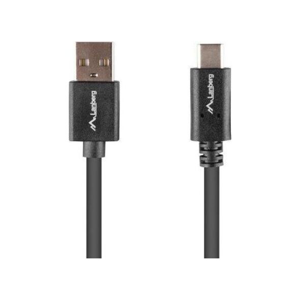 Καλώδιο USB Lanberg USB-A - USB-C 1.8 m Μαύρο (1_816378)