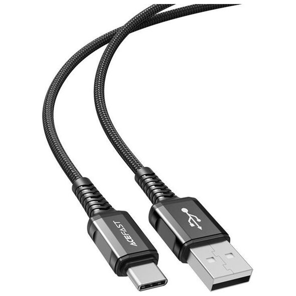Καλώδιο USB Acefast USB-A - USB-C 1.2 m Μαύρο (6974316280545)