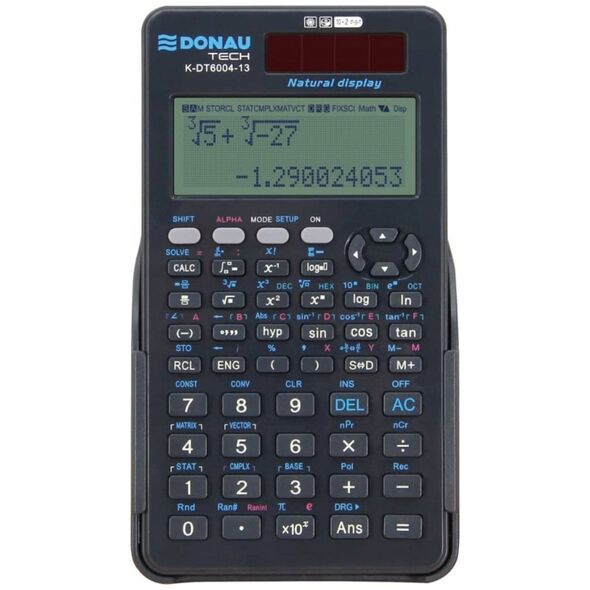 Επιστημονική αριθμομηχανή Donau DONAU TECH, φυσική απεικόνιση, 417 λειτουργίες, 150x85x19 mm, γραφίτης