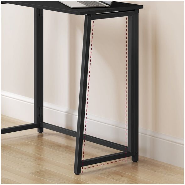 Γραφείο υπολογιστή 80x40 cm μαύρο με ρυθμιζόμενα πόδια για μικρούς χώρους