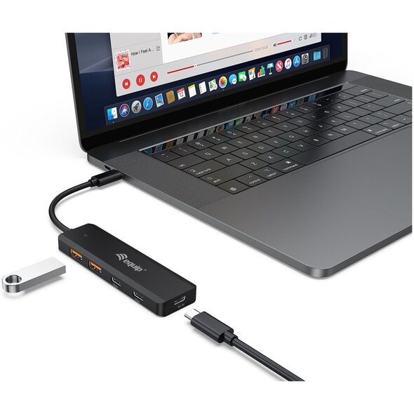 HUB USB Equip Equip USB-Hub 4-Port 3.2/C->2xUSB-C 2xUSB-A 10Gbps o.Netz.sw