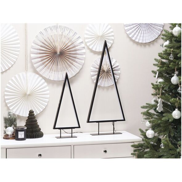 Σετ 2 διακοσμητικών LED φιγούρων δέντρου μαύρο LOPPI Lumarko!