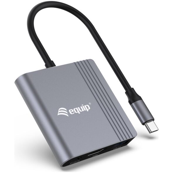 Adapter AV Equip Equip Dock USB-C->HDMI,USB3.0,100WPD         4K60Hz 0.15m gr