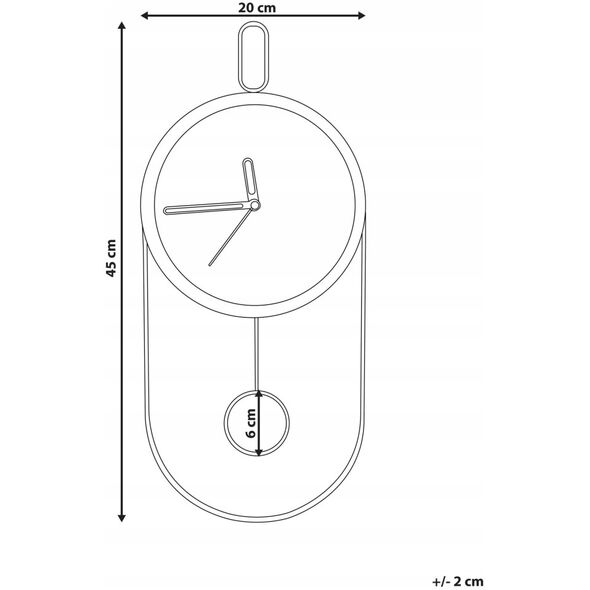 Ρολόι τοίχου SIERRE 20 cm Σκούρο καφέ Lumarko!