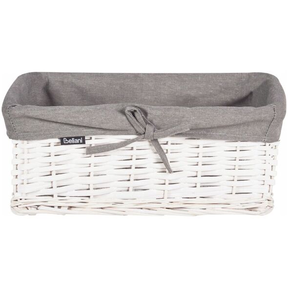 Σετ 5 γκρι καλάθια από λυγαριά ELLA Lumarko!