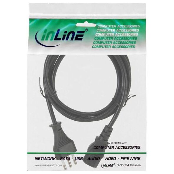 Καλώδιο τροφοδοσίας InLine Τύπος L - IEC C13 connector (16652I)
