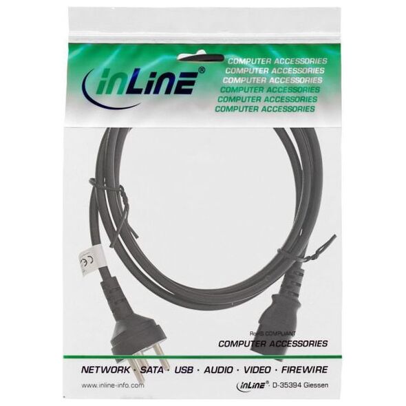 Καλώδιο τροφοδοσίας InLine Τύπος K - IEC C13 connector (16652K)