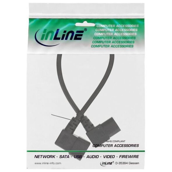 Καλώδιο τροφοδοσίας InLine C13 - C14 μαύρο (16605A)