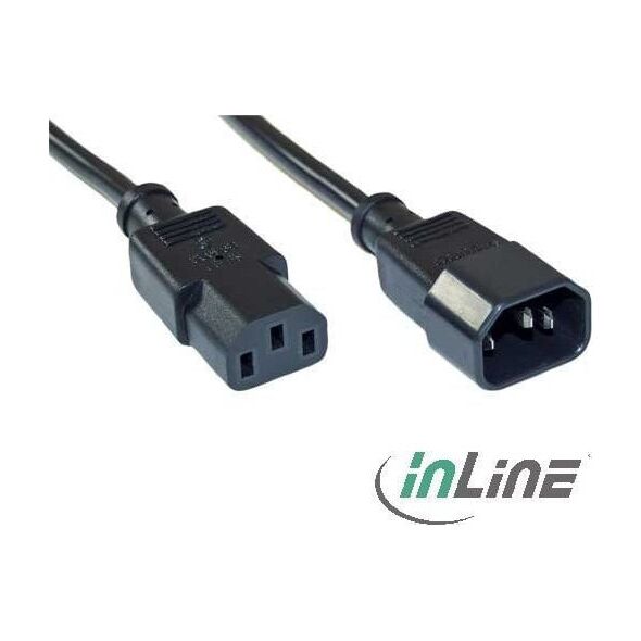 Καλώδιο τροφοδοσίας InLine Power Cord επέκταση C13 - C14 1.8m με ETL (for US use) (16632V)