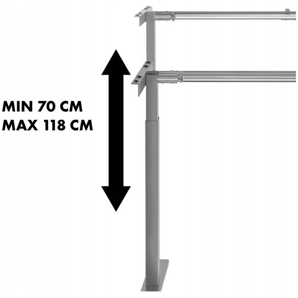 Maclean Γραφείο με χειροκίνητη ρύθμιση ύψους Maclean MC-790NG